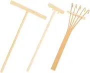 ERINGOGO 1 Set Zen Sand Painting Rakes Sand Funnel Shovels Beach Walnut Rake Zen Garden Rake Mini Hand Rake Lid Small Rake Sand Kit Play Tool Rake Heavy Duty Sand Table Rake Bamboo
