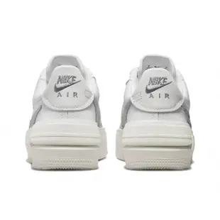 【NIKE 耐吉】Nike Air Force 1 PLT.AF.ORM 白銀勾 厚底 休閒鞋 DJ9946-101