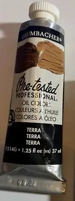Grumbacher Pre-tested Terra oil paint color 37 mL- Made in the USA