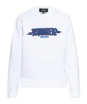 Dsquared2 Wash Cool Fit Crewneck Macho Sweatshirt S,XL,L,M,XXL,XXXL White