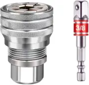 Universal Adjustable Socket with Adapter, 10-19Mm, 3/8''-3/4'' Ratchet , Update
