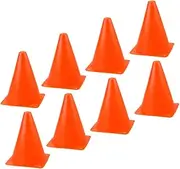 GANAZONO 8Pcs Soccer Cones for Agility Training Durable Windproof Marking Cones for Football Skating Basketball and More Bright for Easy Visibility