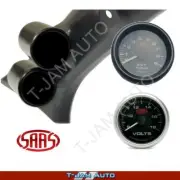 Pillar Pod for Subaru Imprezza 93-00 + Ext Temp + Volt Black Gauges