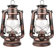 Classic Oil Lamp Portable Kerosene Lamp Vintage Metal Oil Lamp Indoor Outdoor Use Home Decor Emergency Lighting Hurricane Lamp Portable