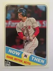 2018 Topps Heritage High Number Now & Then 5x7 Mookie Betts Red Sox 7 06/49