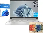 [HP] 15.6" Touchscreen Laptop for Business and Students, i3-1215U (6 Core, Beat i5 1135G7), 16GB RAM, 512GB SSD, Windows 11 Pro, Silver