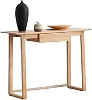 Hallway Table Farmhouse Console Table with Drawer for Entryway, Accent Table, Foyer Sofa Table Narrow for Entryway, Living Room, Hallway Console Tables for Hallway Slim(Natural)