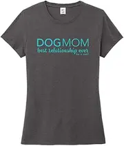 [Dog is Good] Women's Dog Mom Short Sleeve T-Shirt - Great, Perfect for Dog Lovers, Soft, Cozy, Women's Fit Crew Neck Tee