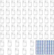 Pack Of 60 Leakproof Storage Containers 15ml Reusable Bottles With Lids Transparent Lotions Dispenser Bottles