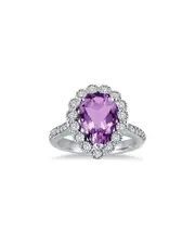 Gem Spark 14K 5.41 ct. tw. Diamond & Amethyst Ring