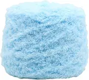 [kowaku] Soft Coral Velvet Yarn for Knitting and Croche Chunky Yard for Hats Sweater, Blue