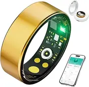 Fervidus Smart Health Ring for Women Men, Fitness Tracker with Heart Rate, Blood Oxygen, Blood Pressure, Sleep Monitoring, Step Counting, IP68 Waterproof for iPhone and Android, Size 7