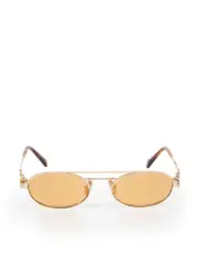 Gold Oval Tinted Sunglasses