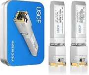 10G SFP+ to RJ45 Module - 10 Gigabit Ethernet Copper Transceiver, 10GBASE-T, Up to 30m, Compatible with Cisco, Ubiquiti, Mikrotik, and More, High-Speed SFP+ to Ethernet Adapter (2)