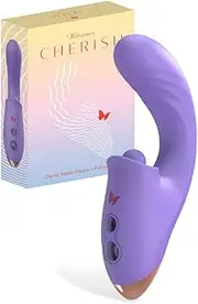 Cherish 7.1" Thrusting Rabbit Vibrator with Pulsing Pearl Clitoral Stimulator