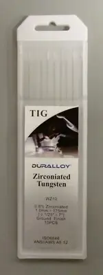 TIG Welding Tungstens Electrode Zirconiated 0.8%, 1.0mm, 175mm White Tip (10 Pk)