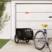 Pet Bike Trailer Black Oxford Fabric and Iron,Pet Pushchairs & Strollers 9.1KG-94010