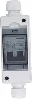 Circuit Breaker, 16A 2 Pole Circuit Breaker Protector with IP65 Waterproof Distribution Box, PV Solar Disconnect Switch with Safe, for Solar PV System,Solar Panel System