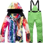 [Generic] Women Snow Wear Sets Snowboard Clothing Waterproof Winter Costume Ski Jackets And Strap Pants