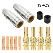 13Pcs Welding Torch- 0.8mm 0.030 Nozzle Contact Tip MIG Welder -15AK MIG/MAG Set