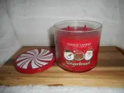 YANKEE CANDLE CHRISTMAS LABEL GINGERBREAD 12.5 OZ TWO WICK RED JAR CANDLE NEW