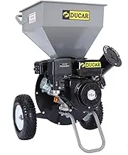 Wood Chipper Shredder Mulcher Garden 8HP Petrol Motor Upright Grinder - Silver