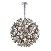 Vencha Brazza 30 Light Crystal Pendant - Black/Chrome