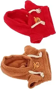ERINGOGO 2pcs Bear Doll Clothes Comfortable and Hoodie Outfit for Stuffed Animals DIY Accessories for Dressing Up Plush Dolls present