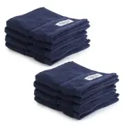 8pc Onkaparinga Flinders Bathroom Face Washers Set 30x30cm Cotton 600GSM Denim