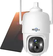 Hiseeu 【Cloud Storage】 2K 360° Solar Security Camera Outdoor Wireless with Color Night Vision,Battery Powered PTZ WiFi CCTV Camera with Solar Panel,PIR Motion Detection,Two-Way Audio,Siren Alarm&IP66