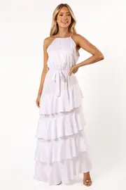 [PUP3] Annalise Tiered Maxi Dress - White 4 White