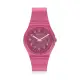 【SWATCH】Gent 原創系列手錶BLURRY PINK 禁果紅 男錶 女錶 瑞士錶 錶(34mm)