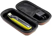[ProCase] Hard Case for Philips Norelco OneBlade QP2520 QP2530 QP2620 QP2630, Travel Organizer Carrying Bag for Philips Norelco One Blade Hybrid Electric Trimmer and Shaver -Brown