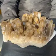 12.43LB Natural smoky Quartz Cluster Crystal Point vug mineral Specimen Healing