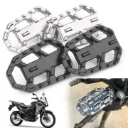 Black Footpegs Footrest Pedals For Kawasaki VERSYS-X300 VERSYS 650 VERSYS 1000