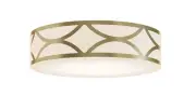 AFX LAKF24LAJUD Lake 24"W LED Flush Mount Drum Ceiling Fixture - Gold