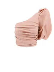 [Pinko] Pinko-Draped Jersey Top-Donna 40