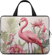 Laptop Case Sleeve Shockproof Computer Carrying Bag Flamingo And Leaves Laptop Bag Tote Lightweight Notebook Case Cover Traveling Briefcase Handle Bags for Travel Business 17inch, Flamingo and Leaves