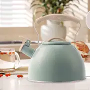 Stainless Steel Whistling Tea Kettle 3L Pot for Tea, Coffee, Water, Milk Teakettles Loud Whistle green