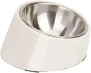 Super Design Mess Free 15 Slanted Bowl compatible Dogs And Cats, Tilted Angle Bulldog Bowl Pet Feeder, Non-skid & Non-spill, Easier To Reach Food