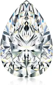 [TUHE] 0.3-10 Carats Moissanite Stone Lab Grown Simulated Diamond Loose D Color VVS1 Clarity Round/Oval/Pear/Princess Cut Moissanite Loose Gem Stones with GRA Certificate for Ring Earrings Pendant Bracelets