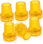 6Pcs Non Slip Crutch Tip Pads Decorative Cushion for Canes Orange Rubber Skid Feet for Enhanced Stability and Style for Walking Sticks and Crutches