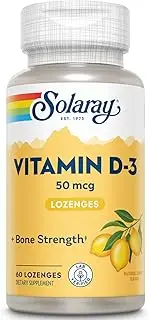 Solaray D3 Lemon 2,000 LU Lozenges, 60 Count