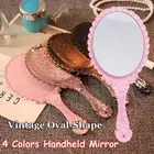 Standing Makeup Makeup Mirrors Oval-Shape Vintage Vanity Mirror Handheld Mirror