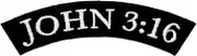 John 3:16 Patch Religious Embroidered Iron-On Christian Biker Rocker Emblem