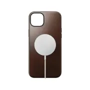Nomad Leather Phone Case for iPhone 15 Plus - Brown - Horween
