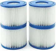 [Denkmsd] Filter Cartridges VI for Bestway Pool Filter, Filter Cartridge VI for Miami, Vegas, Monaco, Replacement Filter for Lay-Z-Spa 58323 (Pack of 4)