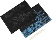 DIY Scratch Paper Art Black Scratch Painting Paper Educational Boys and Girls Hand-Eye Coordination Creativity