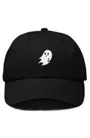 Dalix Ghost Embroidered Low Crown Cap in Black at Nordstrom One Size