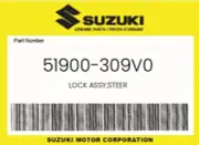Suzuki Genuine Lock Assy,Steer - 51900-309V0